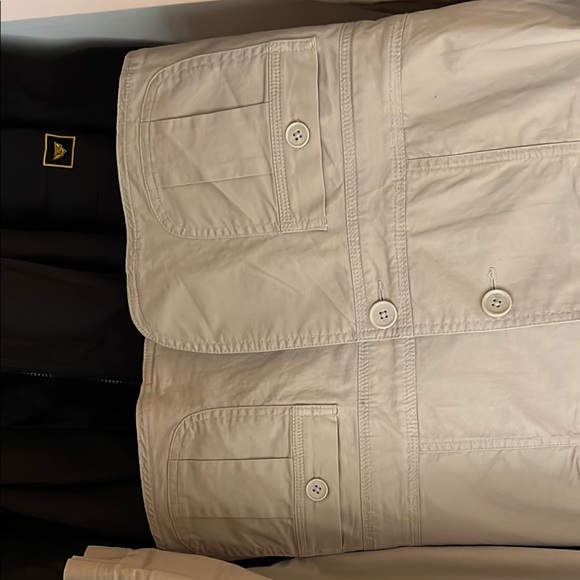 Cream Tan Tailored Blazer with Notched Lapel - Picture 3 of 6